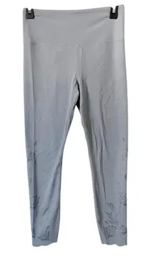 Athleta Gray Elation Eyelet‎ Floral 7/8 Tight Athletic Leggings Size Small