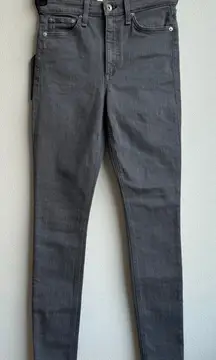 NWT rag & bone /JEAN Nina in Grey High Rise Ankle Cigarette Stretch Jeans 25