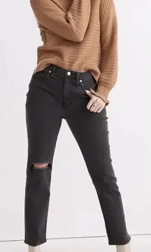 Madewell TALL The Girljean in Adolpha Wash Ripped Knee Edition Size 25T