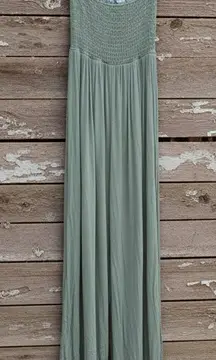 Banana Republic Dress Midi Strapless Navy Blue & Green Size XS