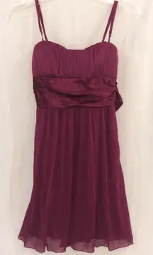 Speechless Spaghetti Strap Dress ~ Sparkles ~ Small | Burgundy