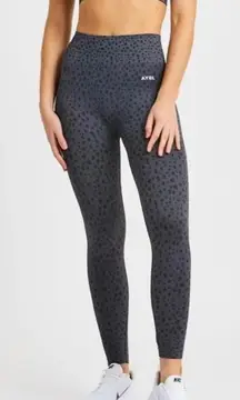 AYBL Evolve Speckle Seamless Leggings  Black Gray Sculpting Scrunch Butt  Medium