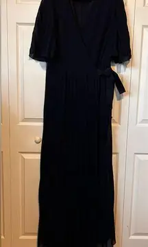 Navy Blue ASOS Curve Maxi Dress