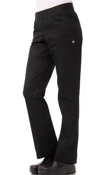 NWT Chef Works Women's Lightweight Slim Chef Pants Size Small Black