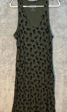 Torrid Skull & Crossbones Super Soft Light Rib Night Gown 2X Army Green