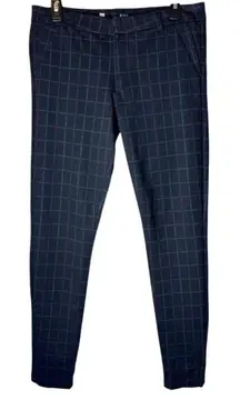 Kut from the Kloth Pants Women 6 Black Plaid Mia Ankle Skinny Trousers Career‎