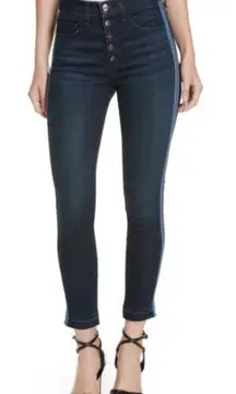 New Veronica‎ Beard Debbie 10" Skinny Midnight with Fray And Tux Size 26