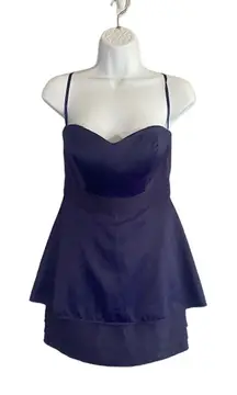 BCBGeneration Midnight Blue Strapless Formal Sweetheart Mini Dress Women Sz 2