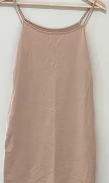 Saks 5th Avenue Tan Slip Dress