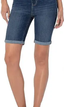 NWT Liverpool The Bermuda Chloe Pull-On Mid Rise‎ Stretch Denim Jean Shorts 4/27