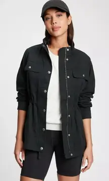 GAP Black Cargo Utility Button Front Jacket with‎ Pockets