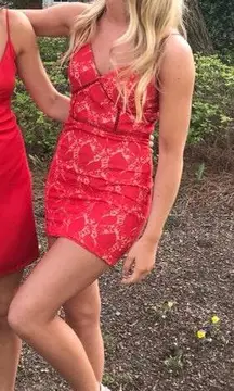 Red Lace Dress 