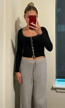 PacSun Button-Up Crop Cardigan