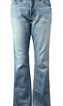 Red Engine Scarlett Women's Blue Mid Rise Bootcut Flared Denim Jeans Pants Sz 30