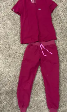 Figs Magenta Scrub Set