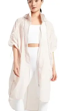 Athleta Canopy Parachute Jacket Long Pink Size Small NWT