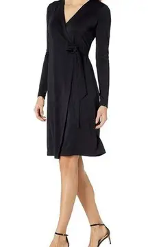 Lark & Ro Women's Signature Matte Jersey Long Sleeve Wrap Dress Size Small