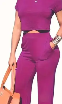 Women Two Piece Pink Set