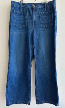 Madewell The Perfect Vintage Wide-Leg Jean, Front Pockets, Medium Wash, Size 31