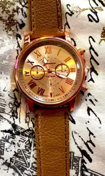 Taupe Strap Alloy Fashion Watch