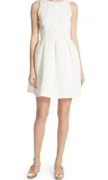 Ted Baker  White Milliea Pearl Embellished Mini Fit and Flare Cocktail Dress