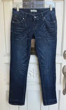 Paris Blues Vintage Low Rise Straight Jeans Medium Wash Blue Juniors‎ Size 5