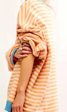 NWOT Free People Striped Oversized Sweater Size Large