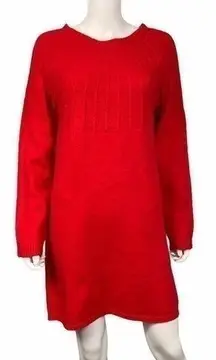 Blue Rain NEW Red Sweater Black Tie Dress Size S