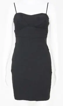 Ruby Rox USA-made black mini bodycon‎ dress spaghetti strap, size S