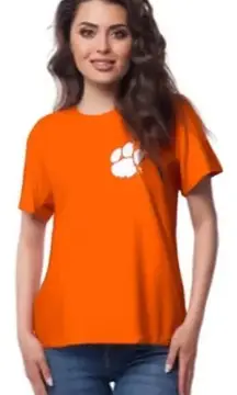 NWT Clemson University Orange Neon Palmetto Trees Short Sleeve Unisex T-Shirt