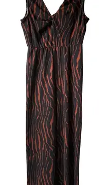 NWT Charming Charlie Tiger Stripe Jumpsuit Size Medium