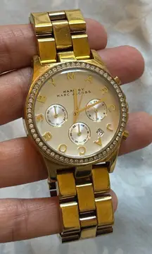 Marc by Marc Jacobs | Stainless Gold Watch with Crystal Accents