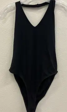 ELOQUII black v-neck pull on bodysuit size 14/16 goth whimsigoth grunge