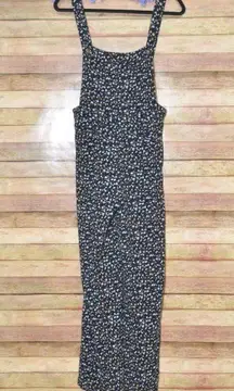 Saint Geraldine Ditsy Micro Floral Cord Overall Size M Black Jumpsuit Boho Retro