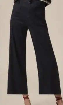 Anthropologie Maeve Women's Black The Colette Wide Leg Pants Size 26
