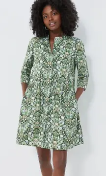 TUCKERNUCK Sage Deco Damask Royal Shirt Dress $188 Sze XS