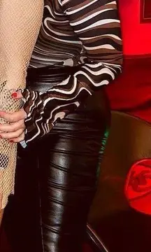 High Waisted Leather Pants