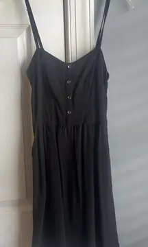 Express Dress Black with front button detailing 