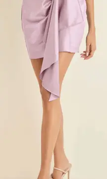Venus light pink cascading ruffle satin mini skirt size 4