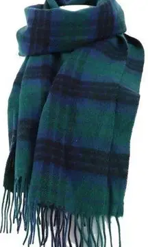 Cashmere Scarf Navy Peacoat Watch Plaid Scarf