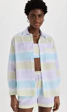 SAYLOR‎ Rosalia Textured Button Down Sz L NWOT