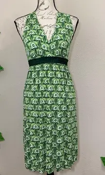 Max Studio Green Spring Floral Halter Dress