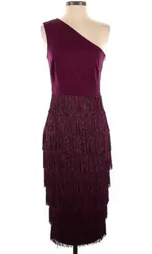 Lavish Alice One Shoulder Fringe Cocktail Dress size 4