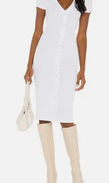 LNA x Revolve Chili Dress in White size Small New with tags Ribbed