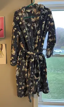 Vera Bradley Robe Fleece Women’s Hooded S/M Blue with Polar Bears