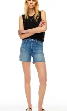 Aritzia Denim Forum 50s Arlo Mid thigh jean shorts size 23