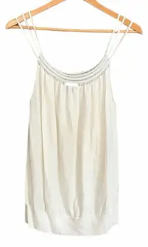 Emporio Armani Triple Strap Knit Tank 40 Ivory
