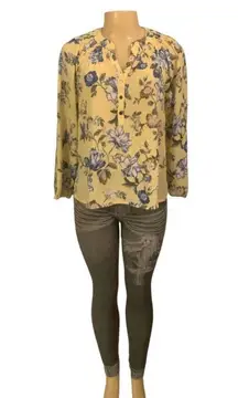 Sz Small Petite Woman Floral Blouse