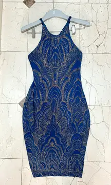 NWOT  Apparel Peacock Strappy Back Dress