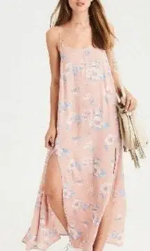 AMERICAN EAGLE Peach Floral Maxi Dress